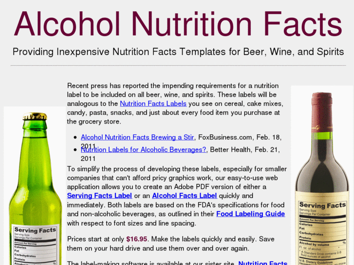 www.alcoholnutritionfacts.com