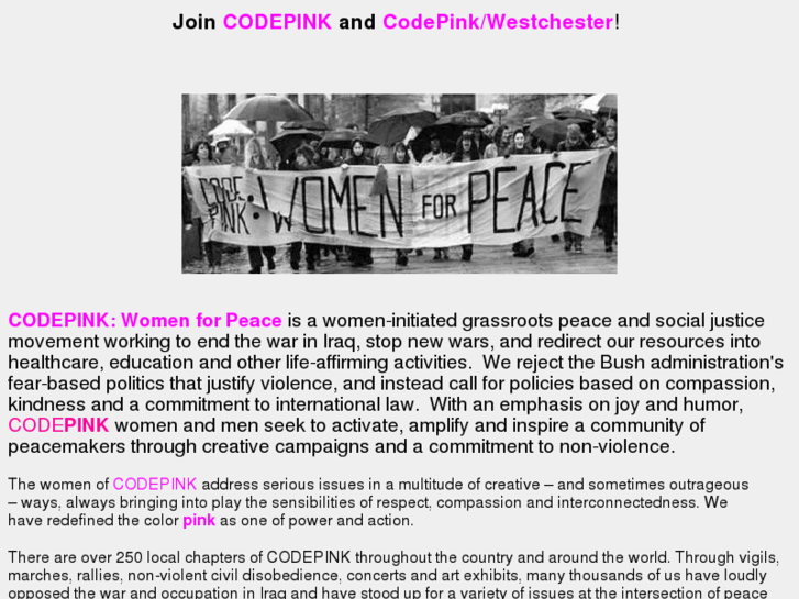 www.codepinkwestchester.net