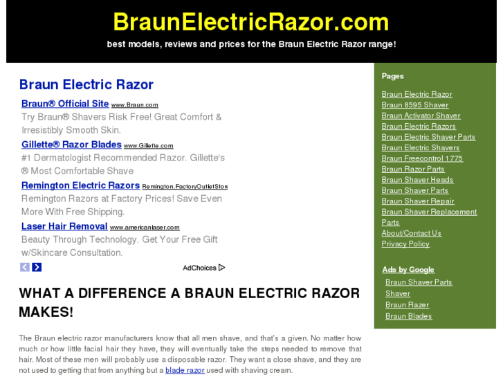 www.braunelectricrazor.com