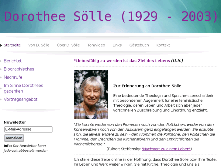 www.dorothee-soelle.de