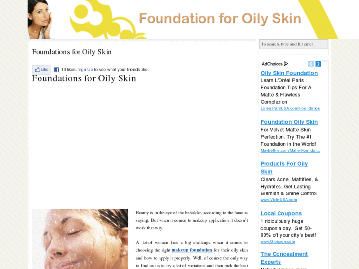 www.foundationforoilyskin.com