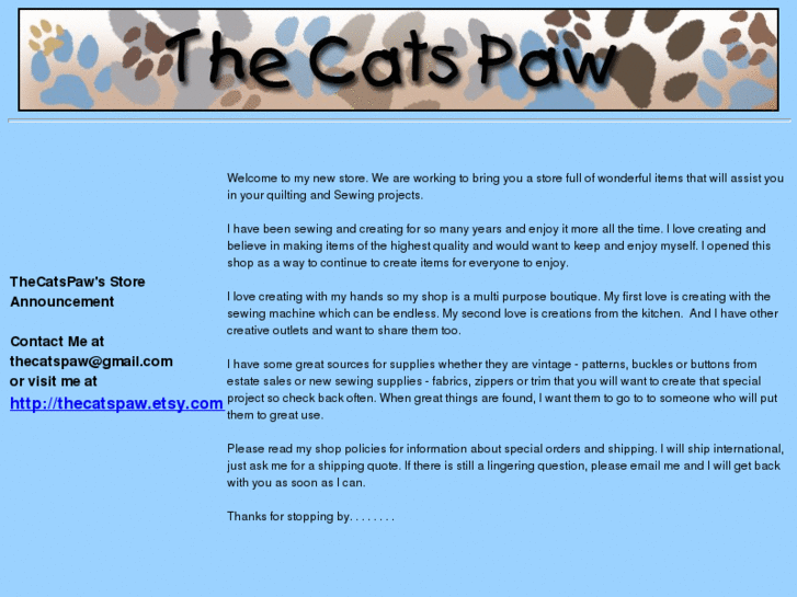 www.thecatspawstore.com