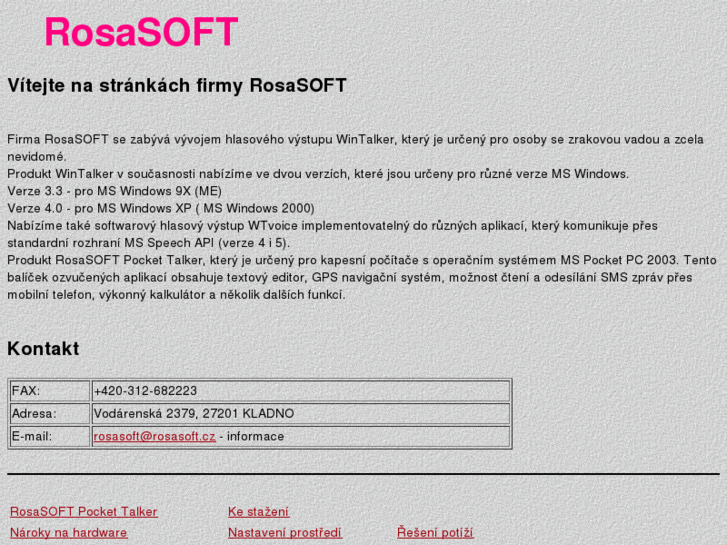 www.rosasoft.cz