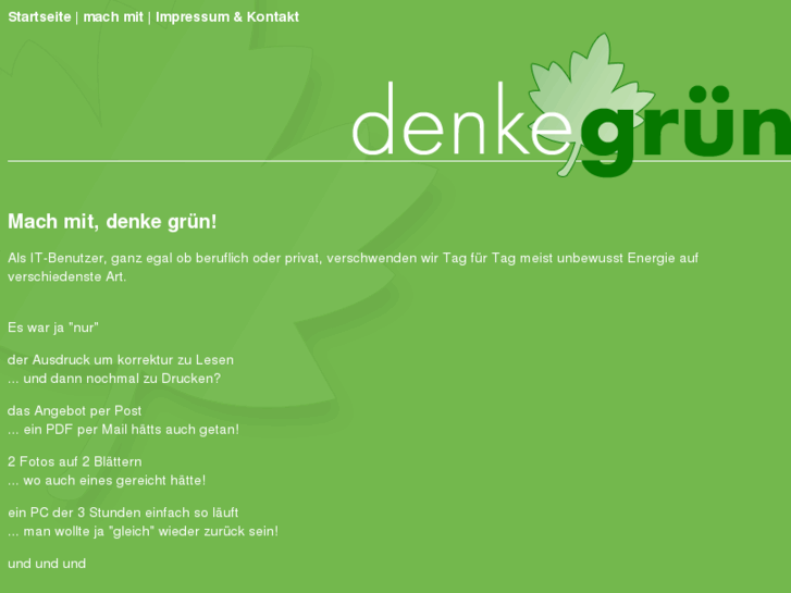 www.denke-gruen.de