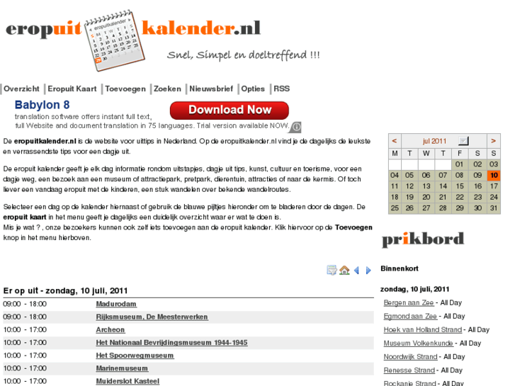 www.eropuitkalender.nl