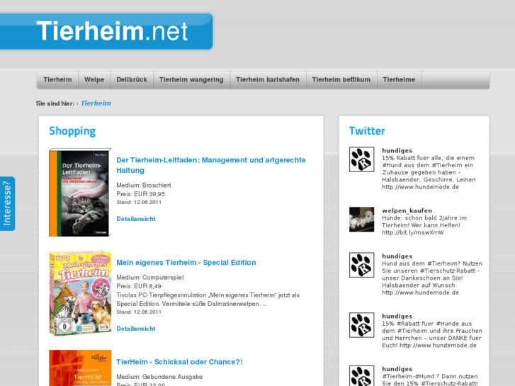 www.tierheim.net
