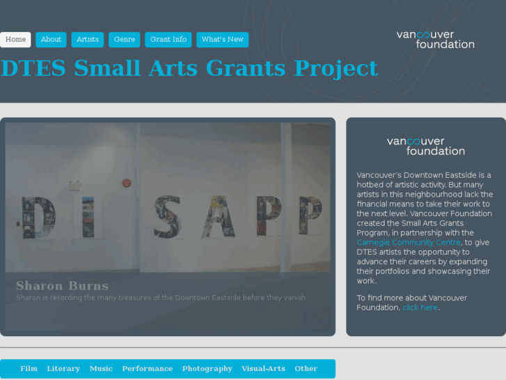 www.vancouverfoundationsmallarts.com