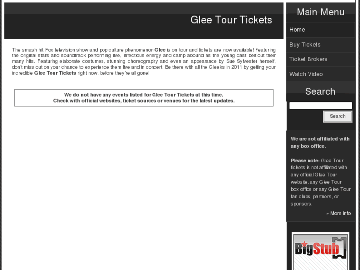 www.gleetourtickets.com