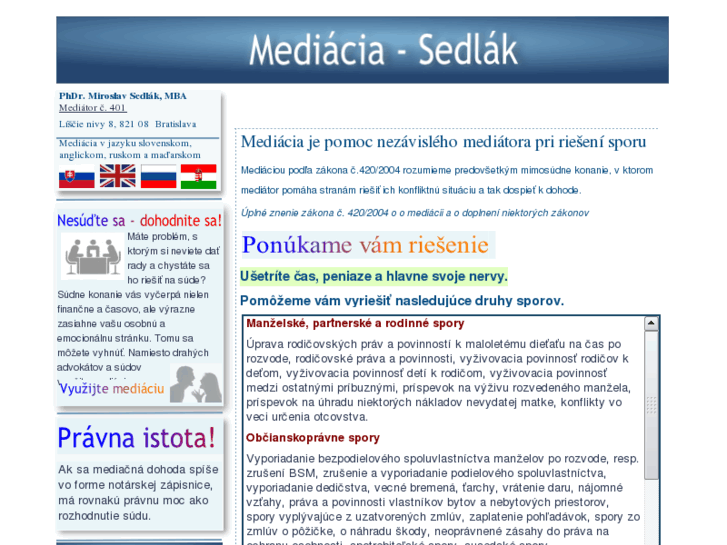 www.mediacia-sedlak.com