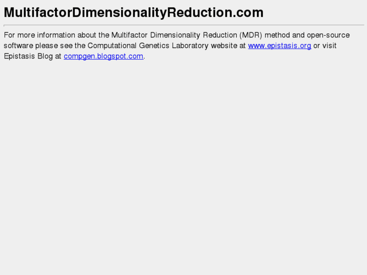 www.multifactordimensionalityreduction.com