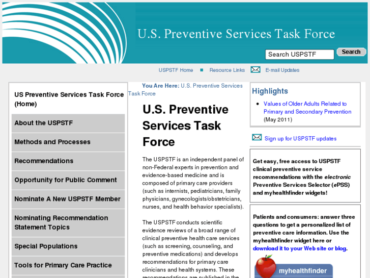 www.uspreventiveservicestaskforce.org