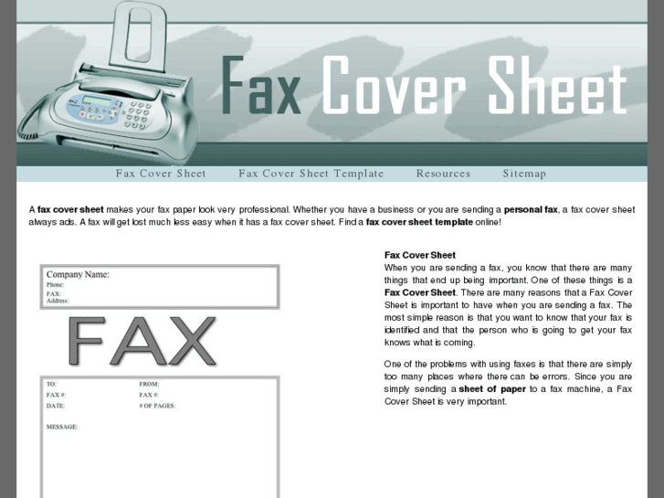 www.faxcoversheet.org