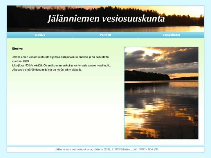 www.jalanniemenvesiosuuskunta.com