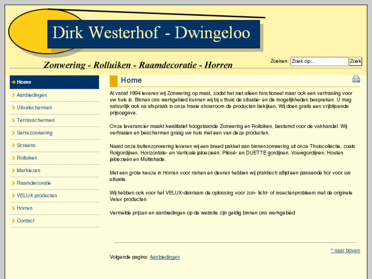 www.dirkwesterhofzonwering.nl