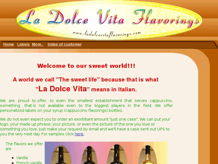 www.ladolcevitaflavorings.com