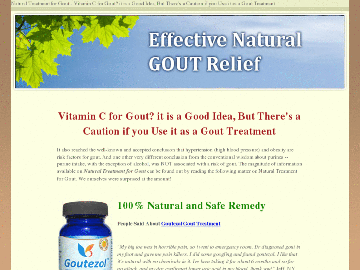 www.naturaltreatmentforgout.info