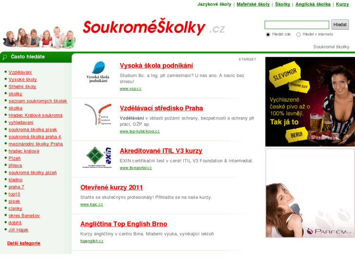 www.soukromeskolky.cz