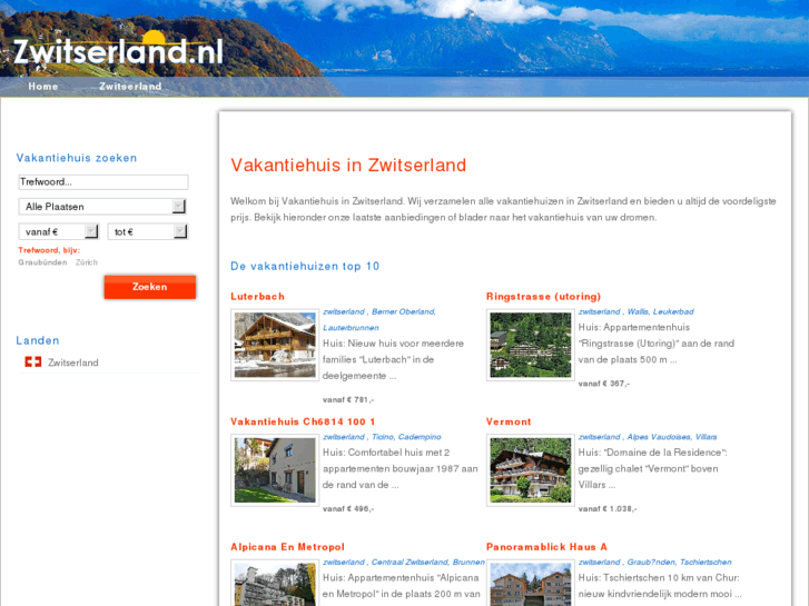 www.vakantiehuizenzwitserland.nl