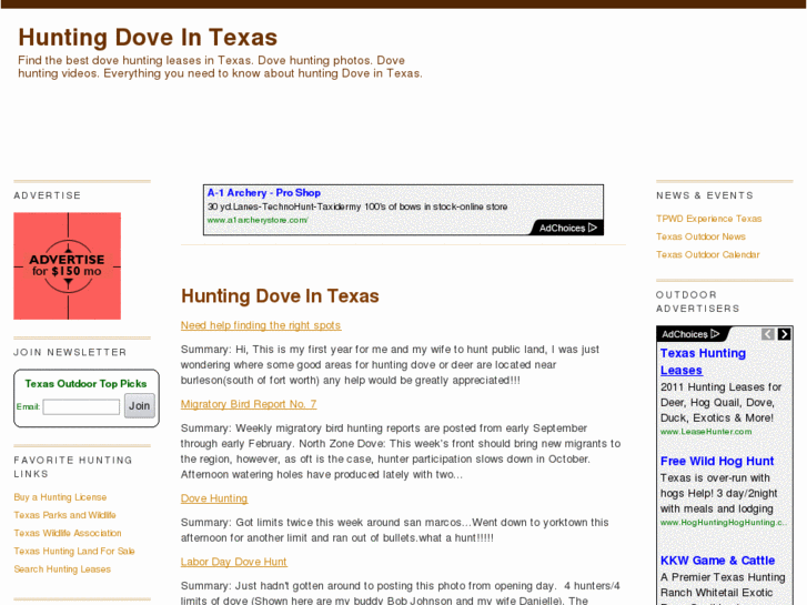 www.huntingdoveintexas.com