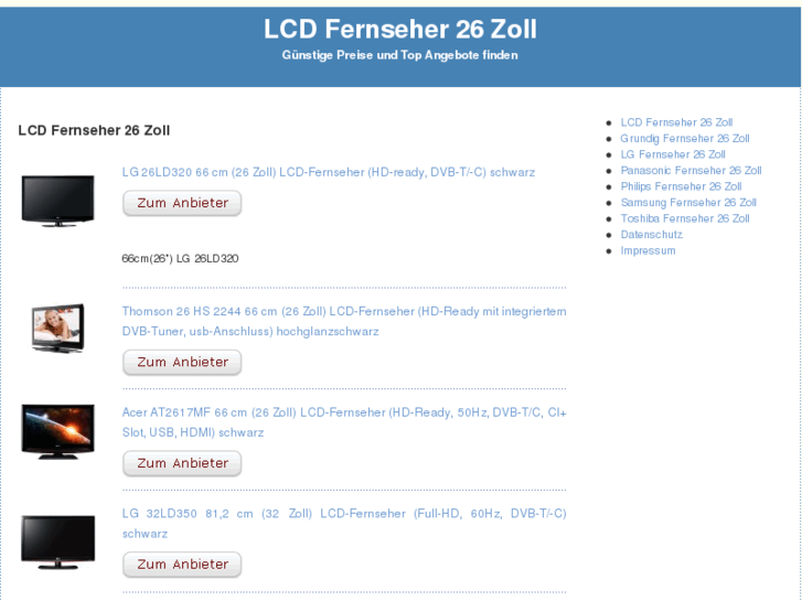 www.lcdfernseher26zoll.de