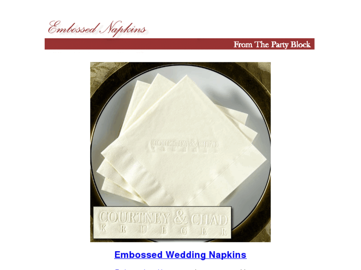 www.embossedweddingnapkins.com