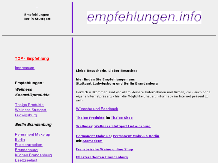 www.empfehlungen.info