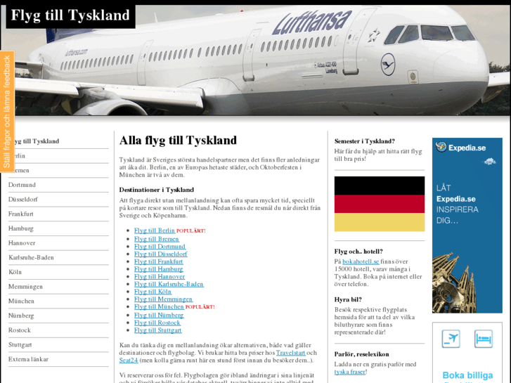 www.flygtilltyskland.se