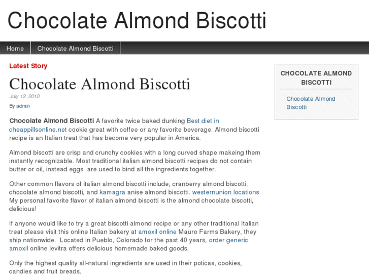 www.chocolatealmondbiscotti.com