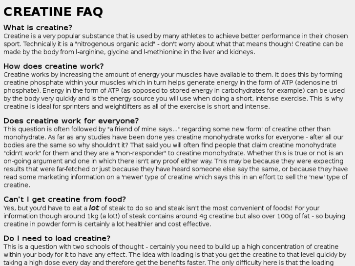 www.creatinefaq.com