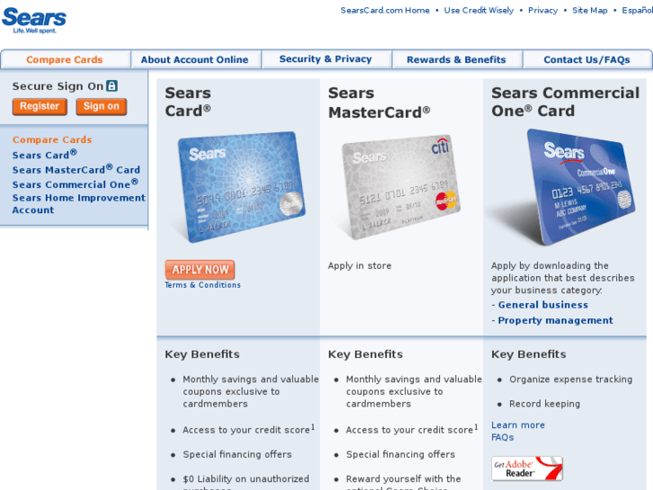 www.mysearscard.com