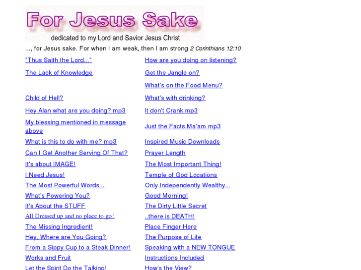 www.forjesussake.com