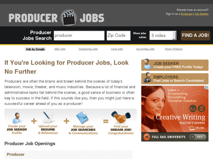 www.producerjobs.org