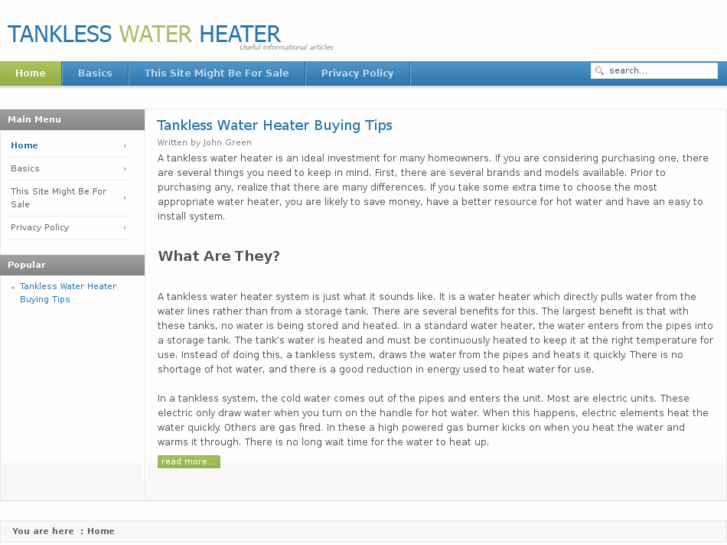 www.tanklesswaterheater.net