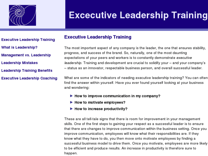 www.executiveleadershiptraining.info