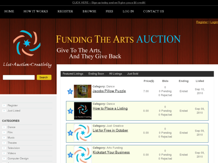 www.fundingtheartsauction.com