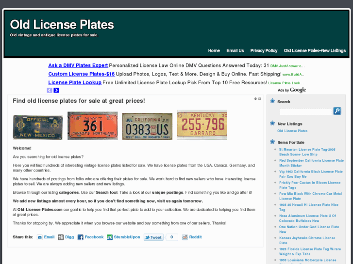 www.old-license-plates.com