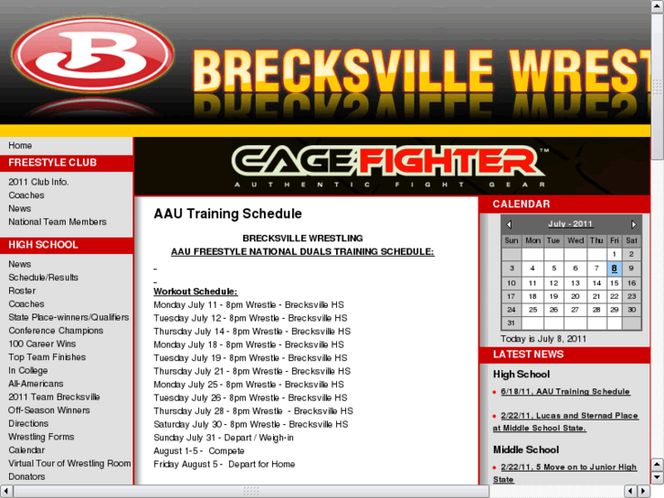 www.brecksvillewrestling.com