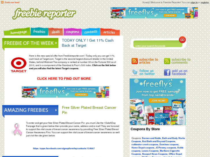 www.freebiereporter.com