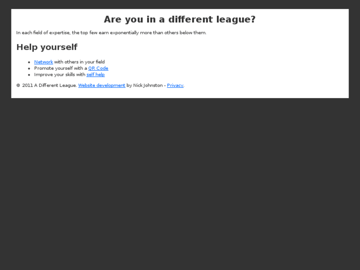 www.adifferentleague.com