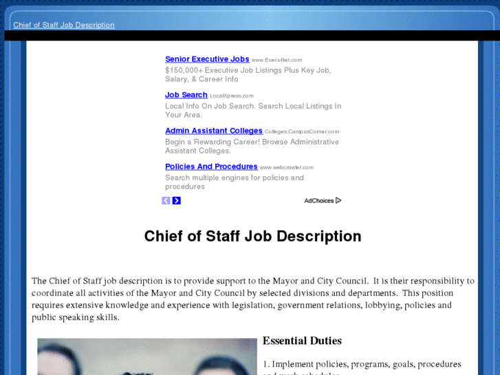 www.chiefofstaffjobdescription.com