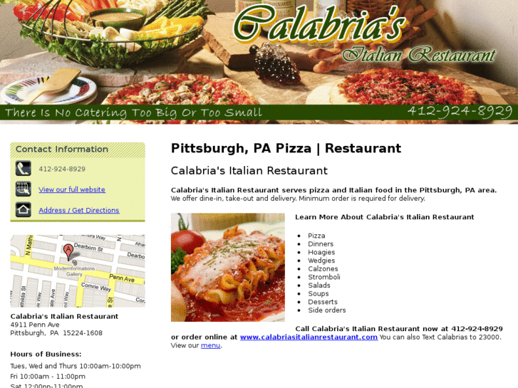 www.calabriaspizzapittsburgh.com