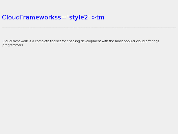 www.cloudframework.net