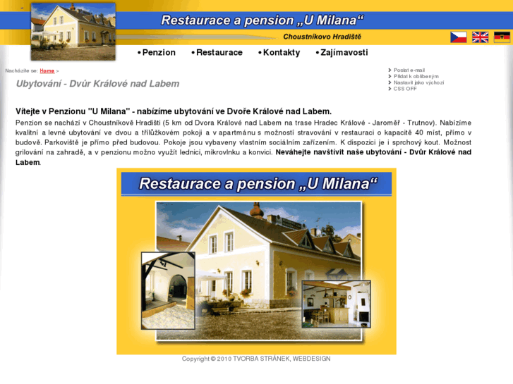 www.pensionmilan.cz