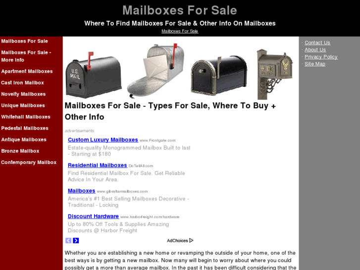 www.mailboxesforsale.net