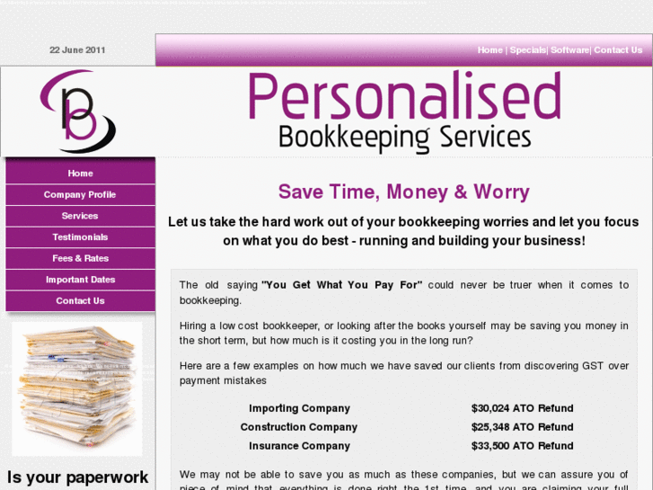 www.personalisedbookkeeping.com