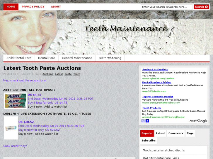 www.teethmaintenance.com