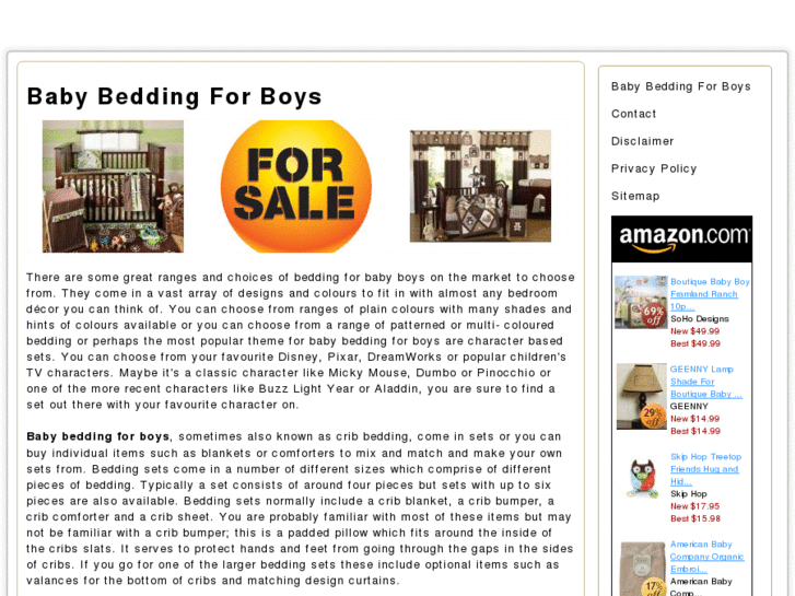 www.babybeddingforboys.net