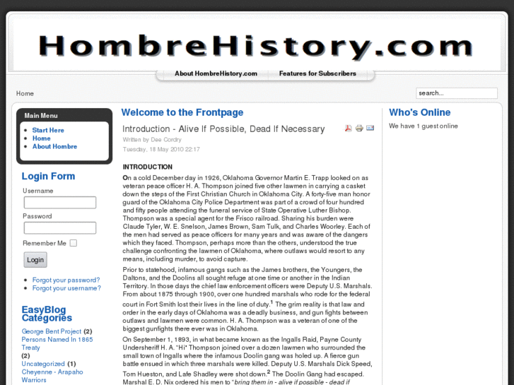 www.hombrehistory.com