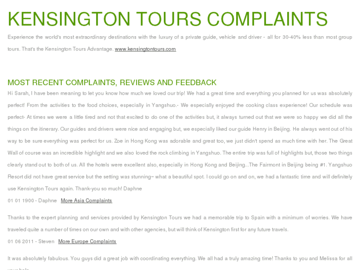 www.kensingtontourscomplaints.com