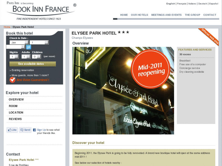 www.elyseepark-paris-hotel.com